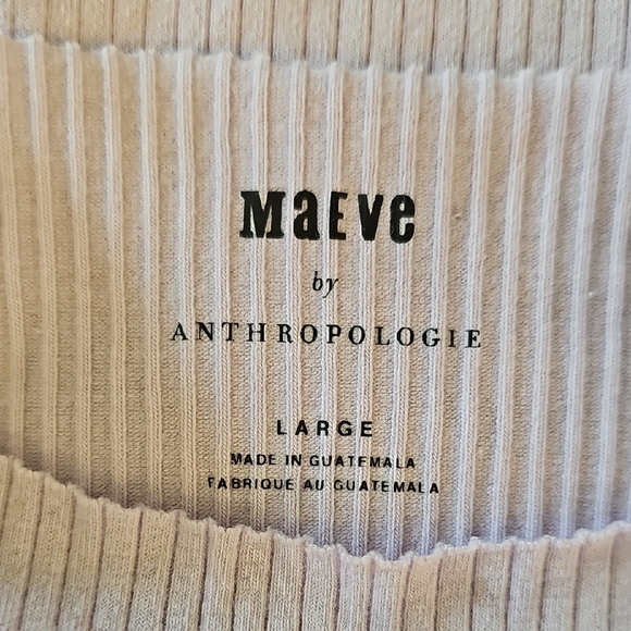 NWT Maeve by Anthropologie Mock Neck Ribbed Sleeveless Tank Top Lavender Sz L - Picture 7 of 9